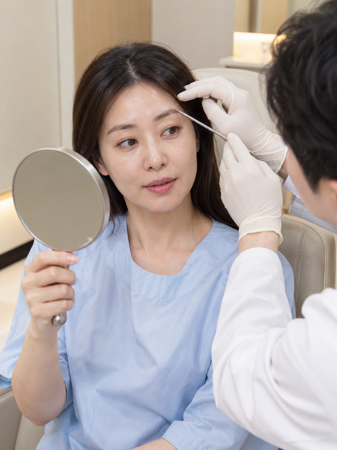 AI 생성 실사 예시: 눈 성형 상담